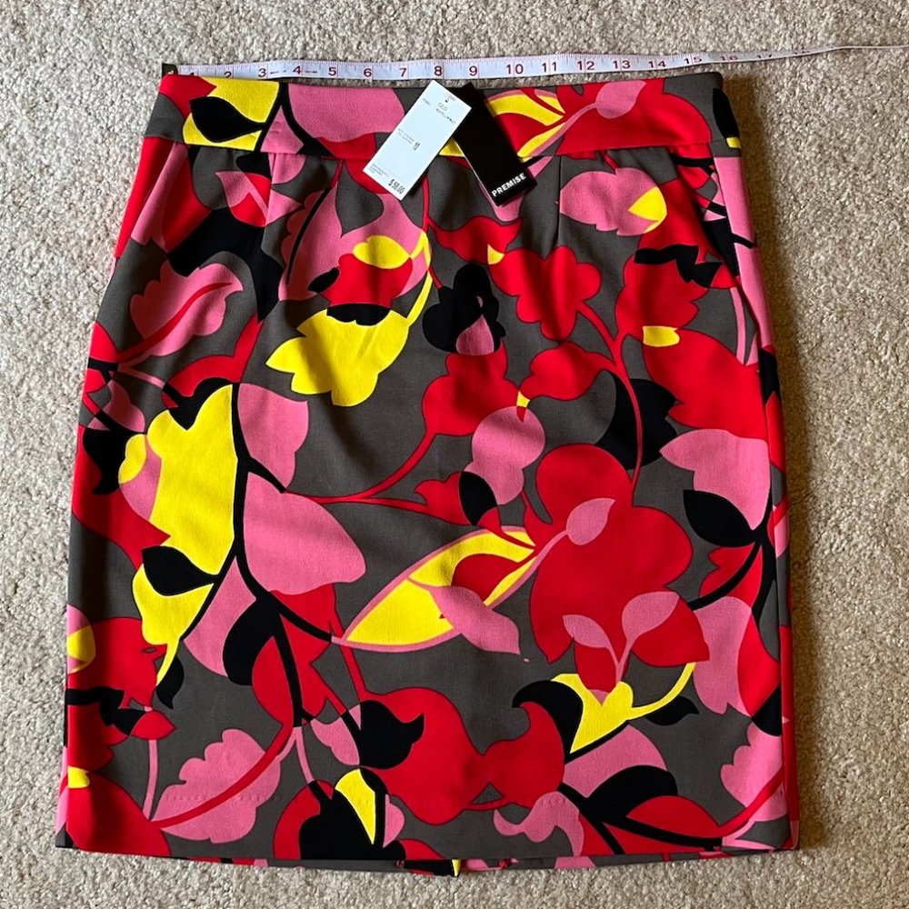 Premise Abstract Floral Pencil Skirt | Office Career | Size 10 NEW WITH TAGS